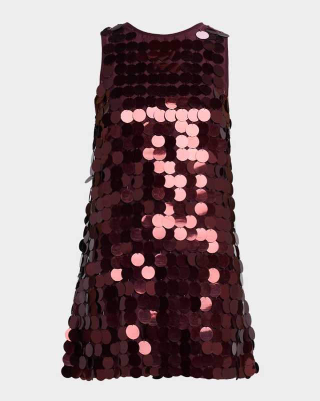 Roxana Sleeveless Paillette Mini Shift Dress